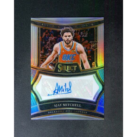 2024-25 Panini Select Ajay Mitchell RC Rookie Auto Silver /249 - Picture 1 of 2